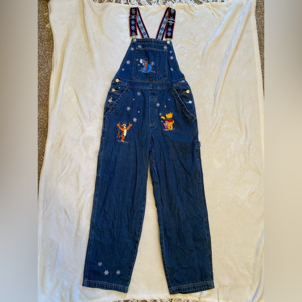 VINTAGE 90s The Disney Catalog Winnie the Pooh Overalls